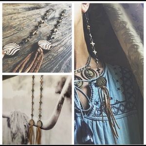 Upcycled Cross, Brown Zebra Leather Dusters